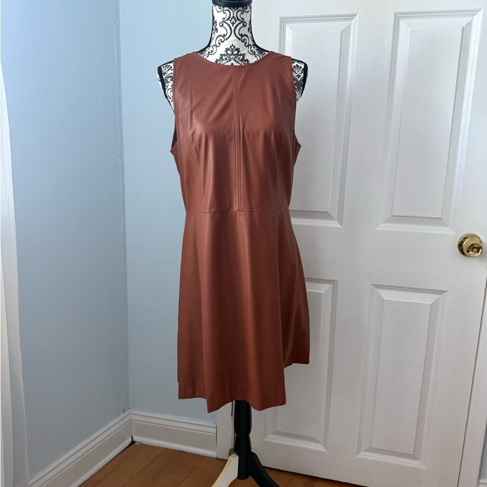 Faux Leather Dress